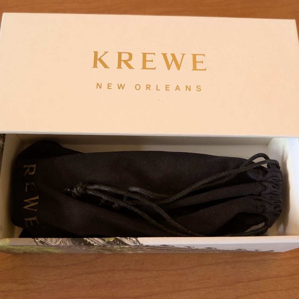 KREWE Multicolor Cat Eye Frame with Gold Lenses Sunglasses in Carnavale - Picture 7 of 8